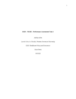 D221 Task 1 - Task 1 paper passed - D221 Practice Improvement Plan ...