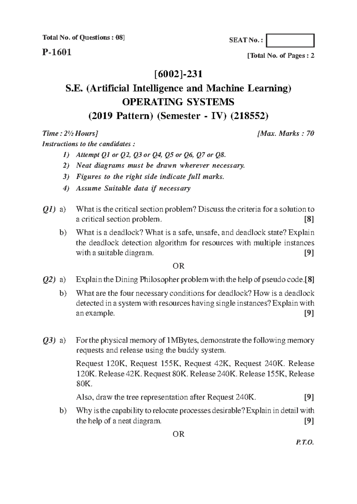 DAA Endsem Paper for T.E. (AIML) - Design and Analysis of Algorithms ...