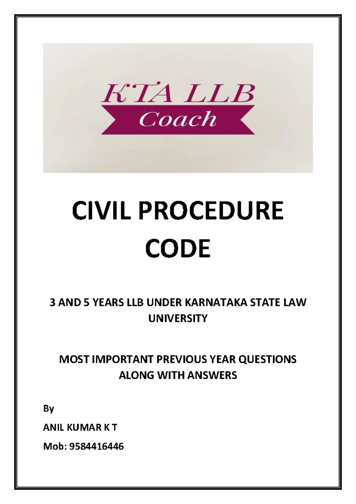 Notes on CPC - Notes on CPC Indian Civil Procedure Code The law can be ...