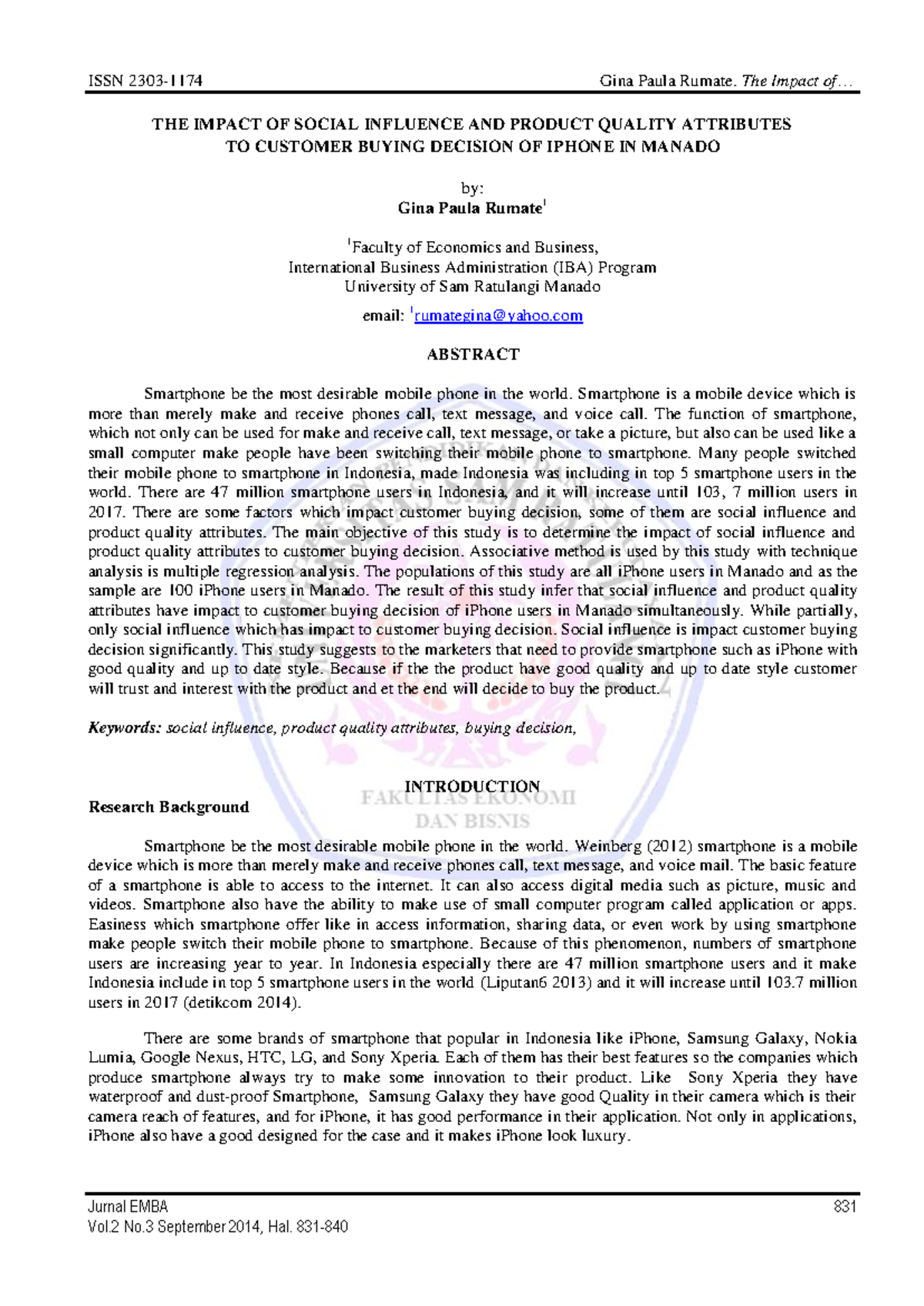 Iogi2018 ,+11++GINA+ Paula+ Rumate Iba - Jurnal EMBA 831 THE IMPACT OF ...