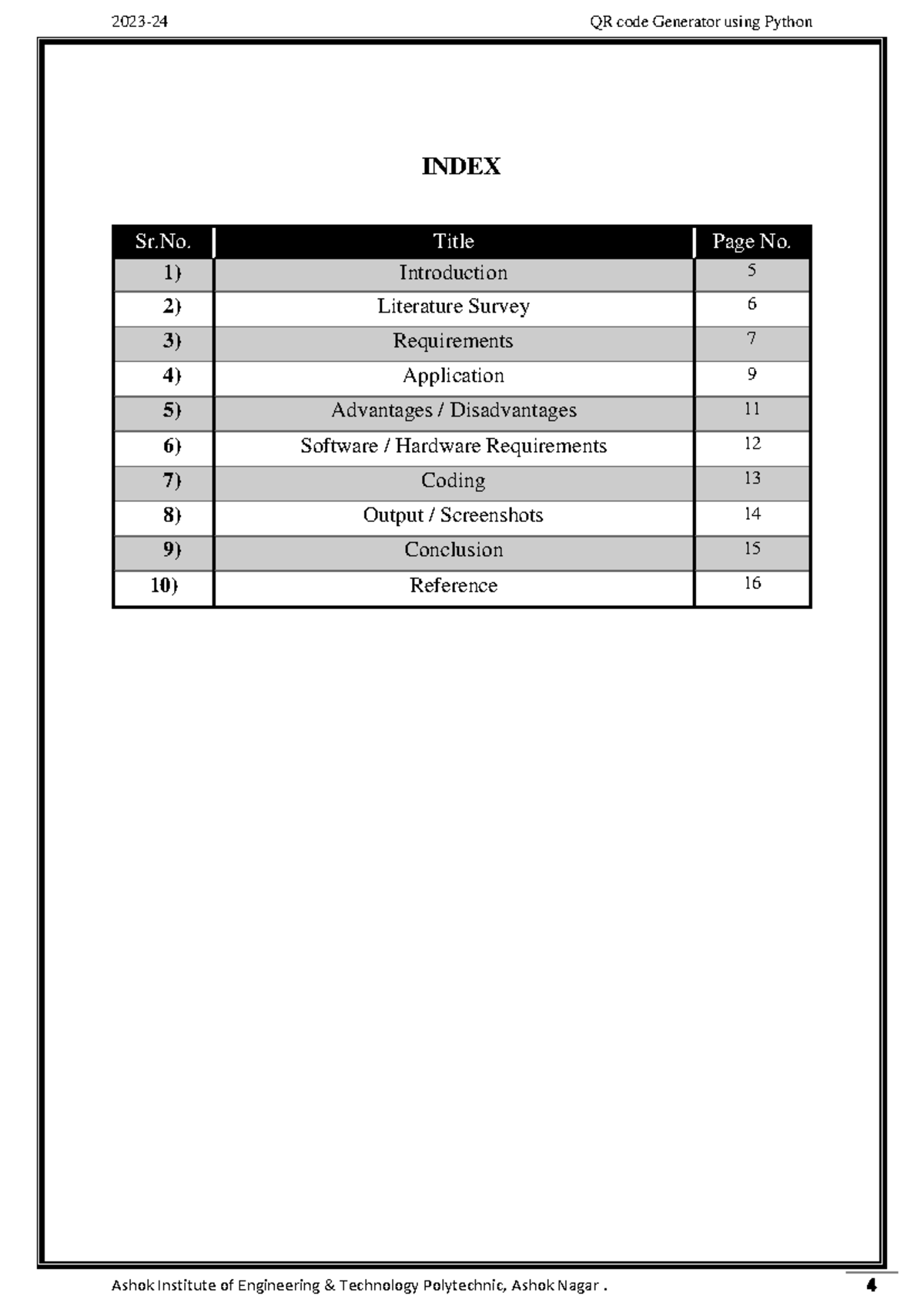 Python Micro-project AH - INDEX Introduction Sr. Title Page No ...