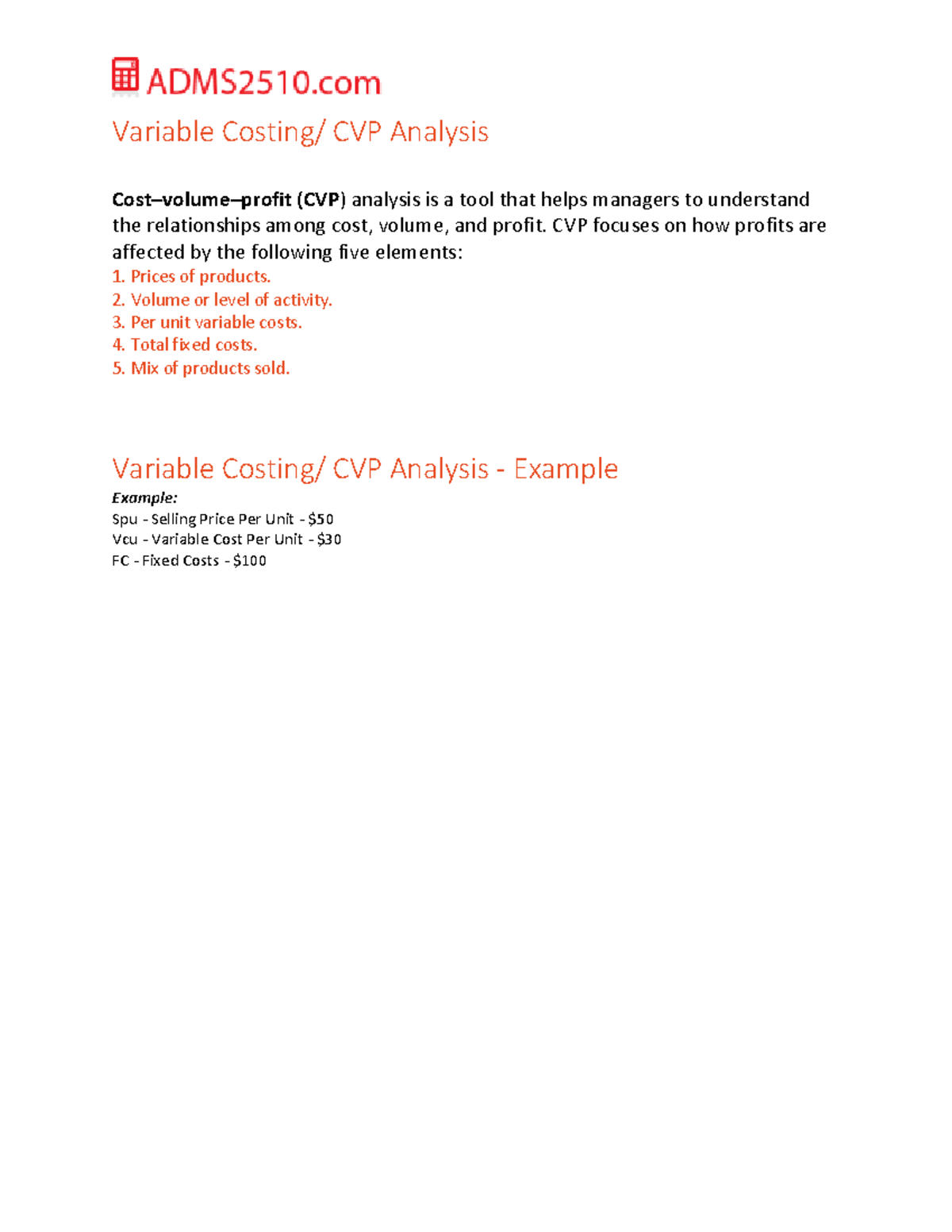 Variable CVP Analysis: Understanding Cost, Volume, and Profit ...