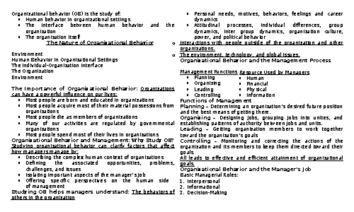 Organizational Behavior (OB): Understanding Human Dynamics in ...