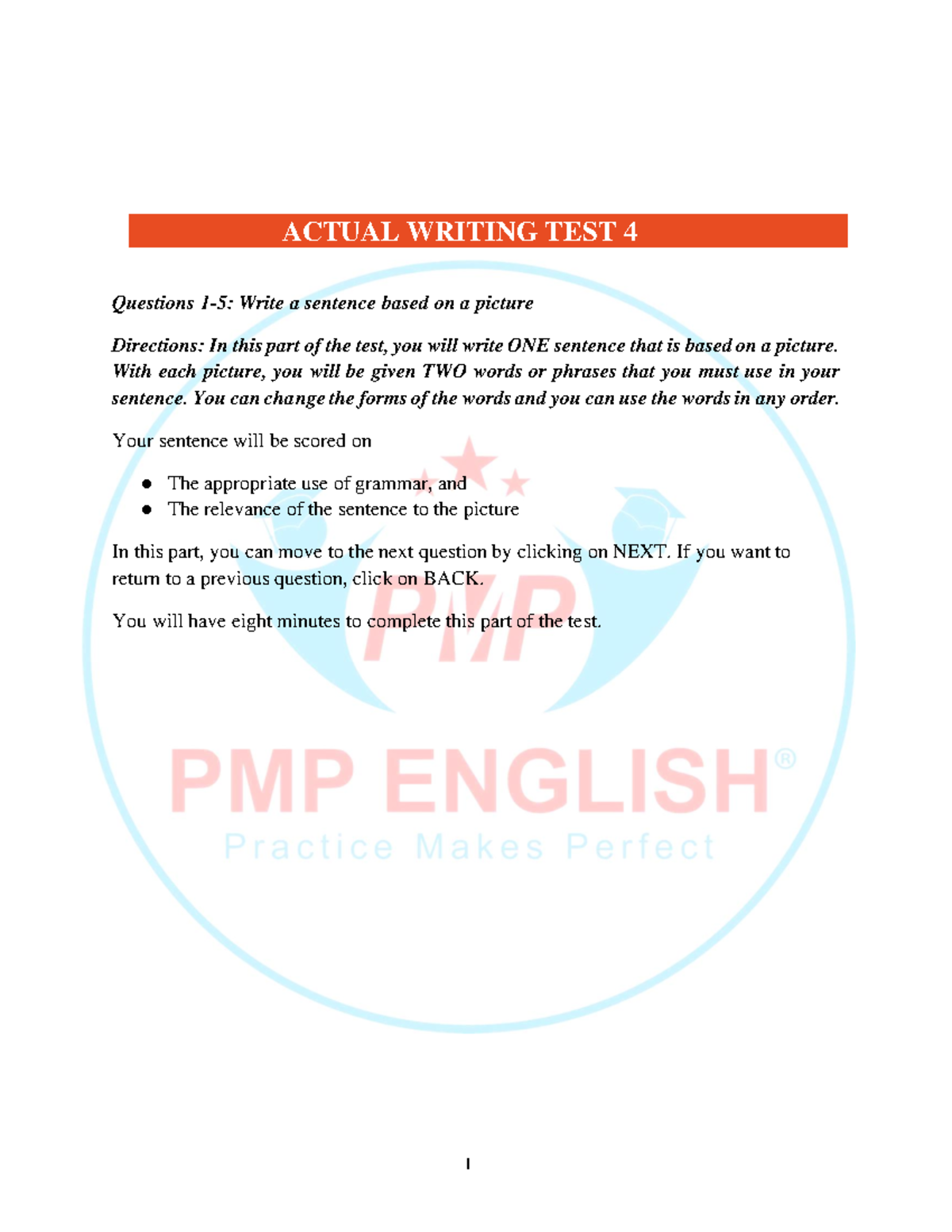 Actual Writing Test 4 - Môn Tiếng Anh TOEIC - Studocu
