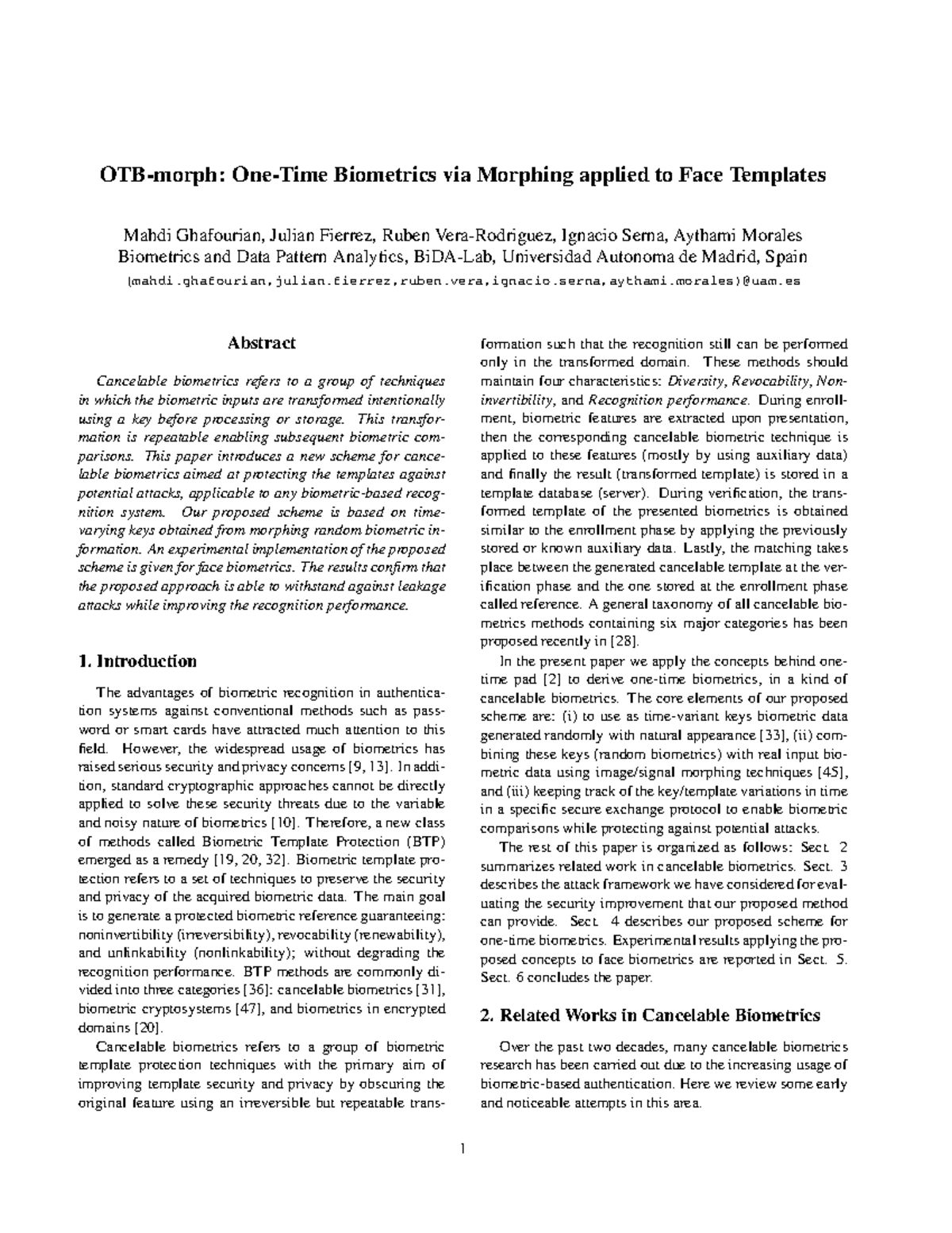 2111 - Biometrics via Morphing: A Novel Approach to Template Protection ...