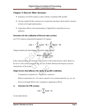 **Title: DSP 101: Comprehensive Notes on Digital Signal Processing (DSP ...
