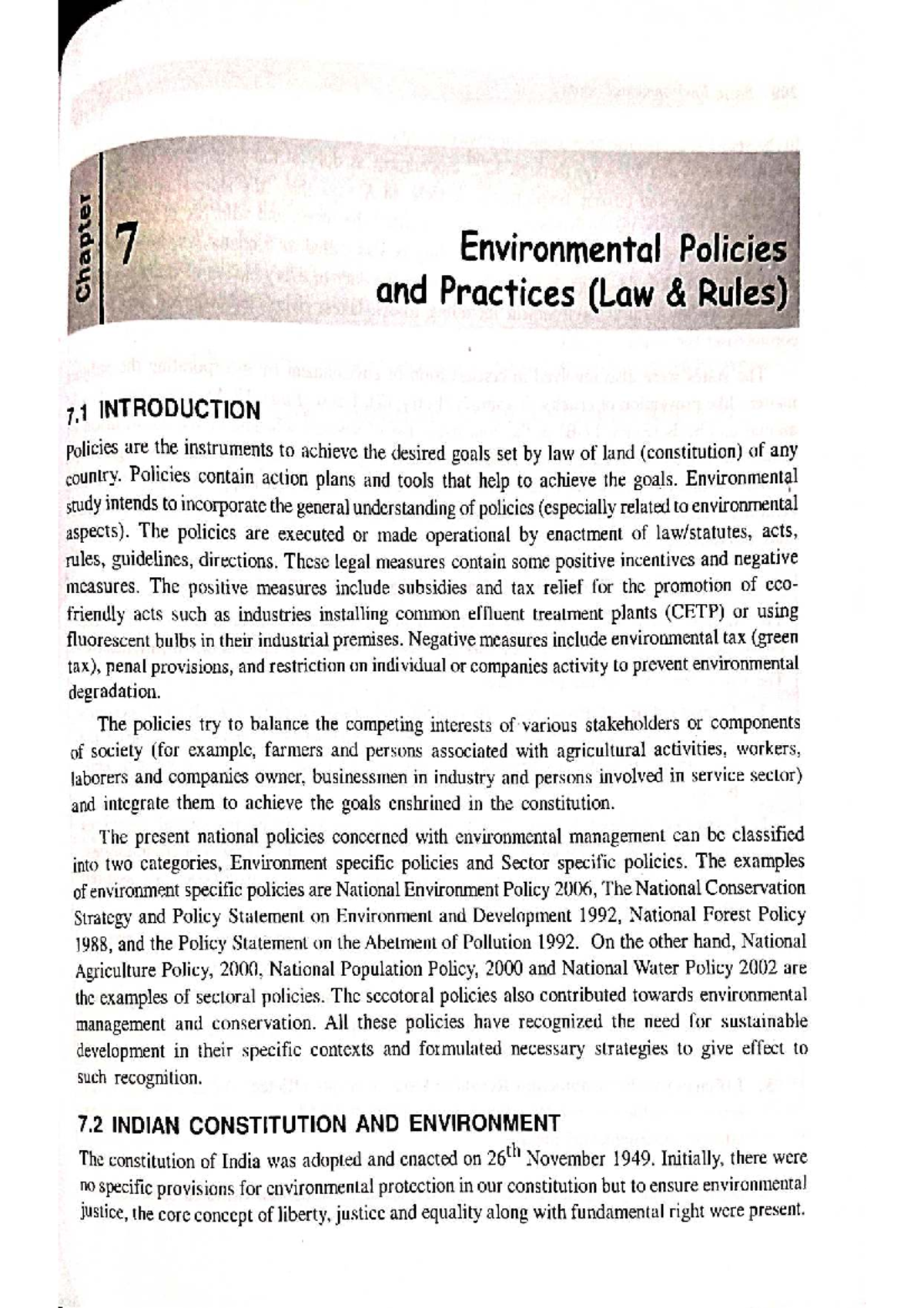 Chapter 7: Environmental Policies and Practices (Law Rules) - Studocu