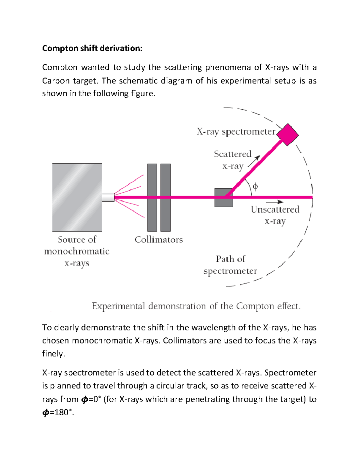 Compton Effect - Lecture Notes 5 on X-ray Scattering and Shift - Studocu