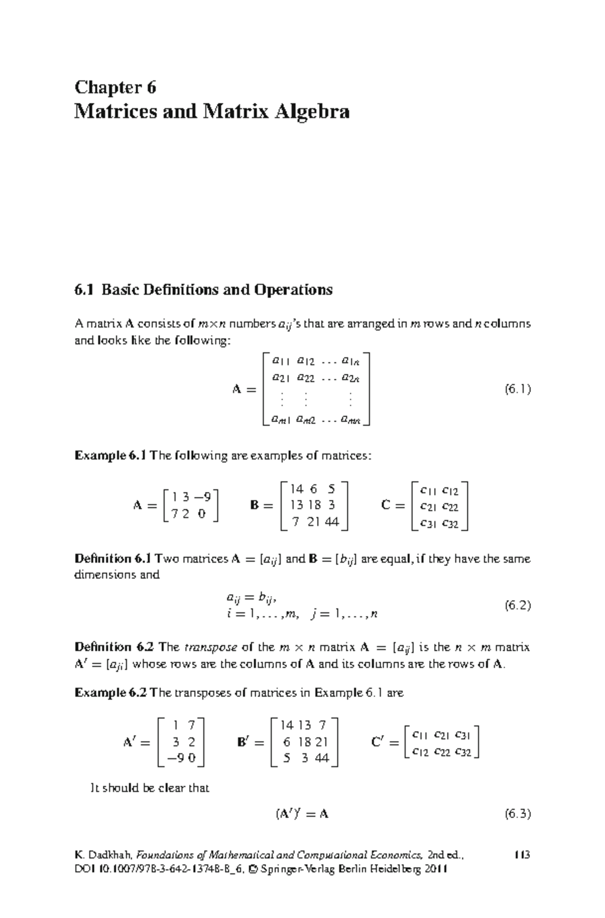 TCC Matrice and matrix - Đại số tuyến tính- ma trận - Chapter 6 ...