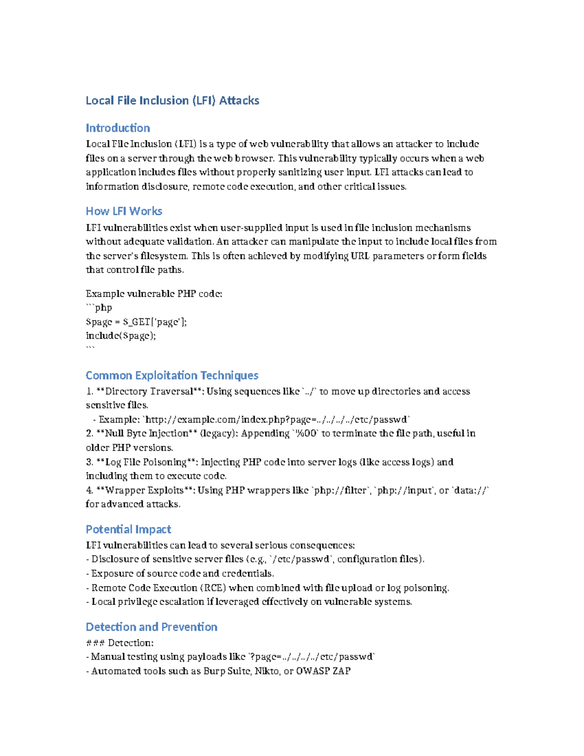 LFI Attacks (Lab Practical Notes): Understanding Vulnerabilities and ...