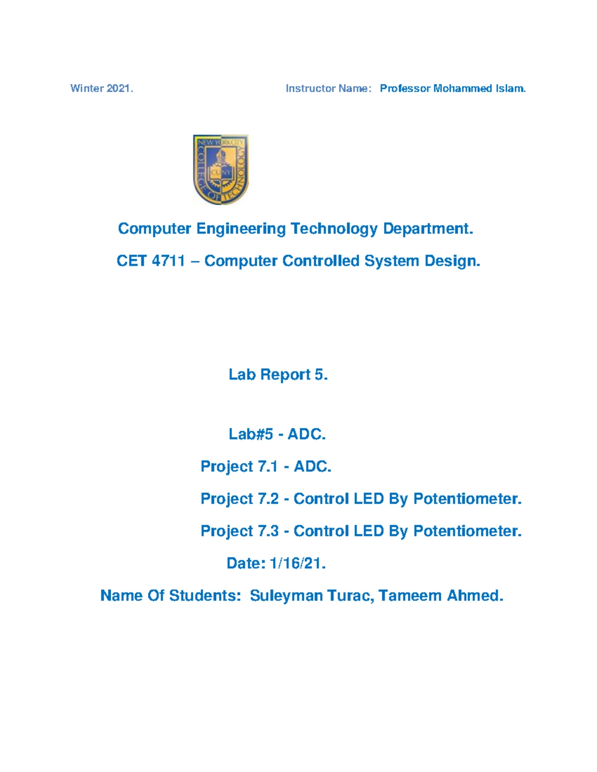 CET4711-lab10 - yes - Computer Engineering Technology Department CET ...
