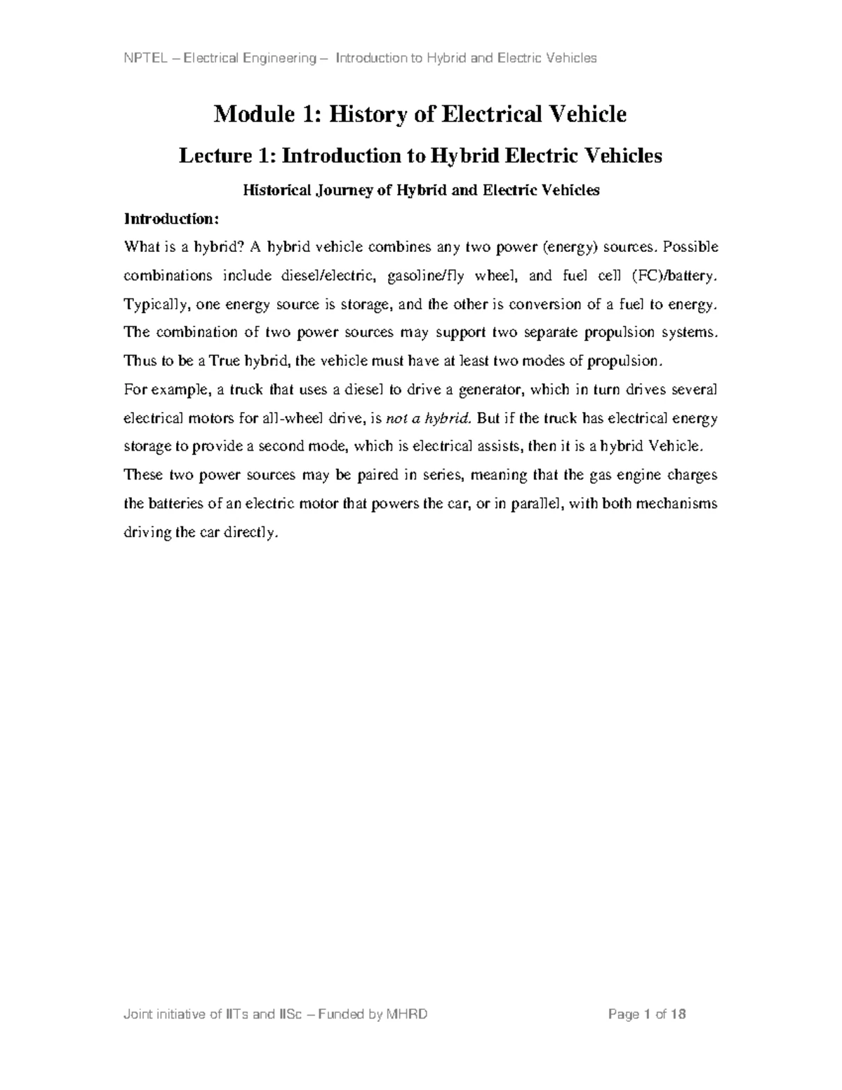Qns HEV Module 2 - summary of hybrid and elctric veicle system ...