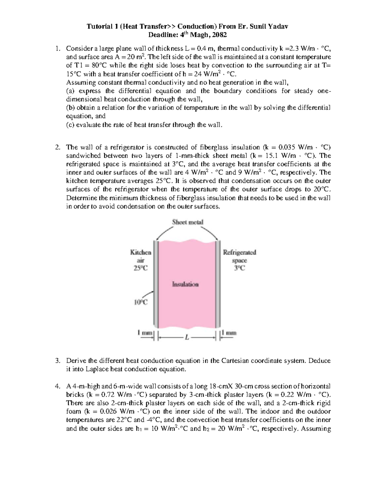 Tutorial 1 (Heat Conduction) - Detailed Analysis and Solutions - Studocu