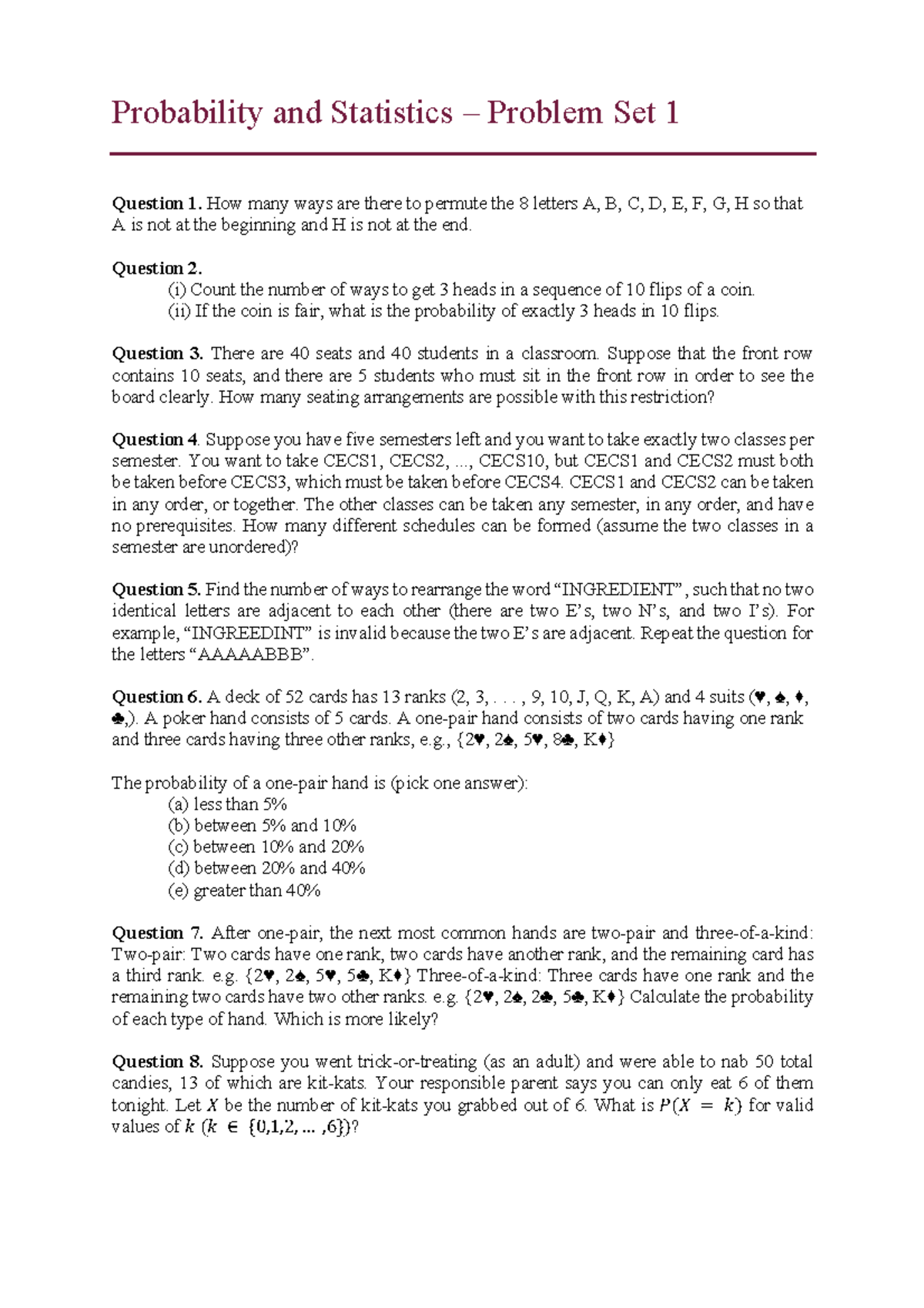 Problem Set - Week 1 - Functions of Management Process: Planning ...