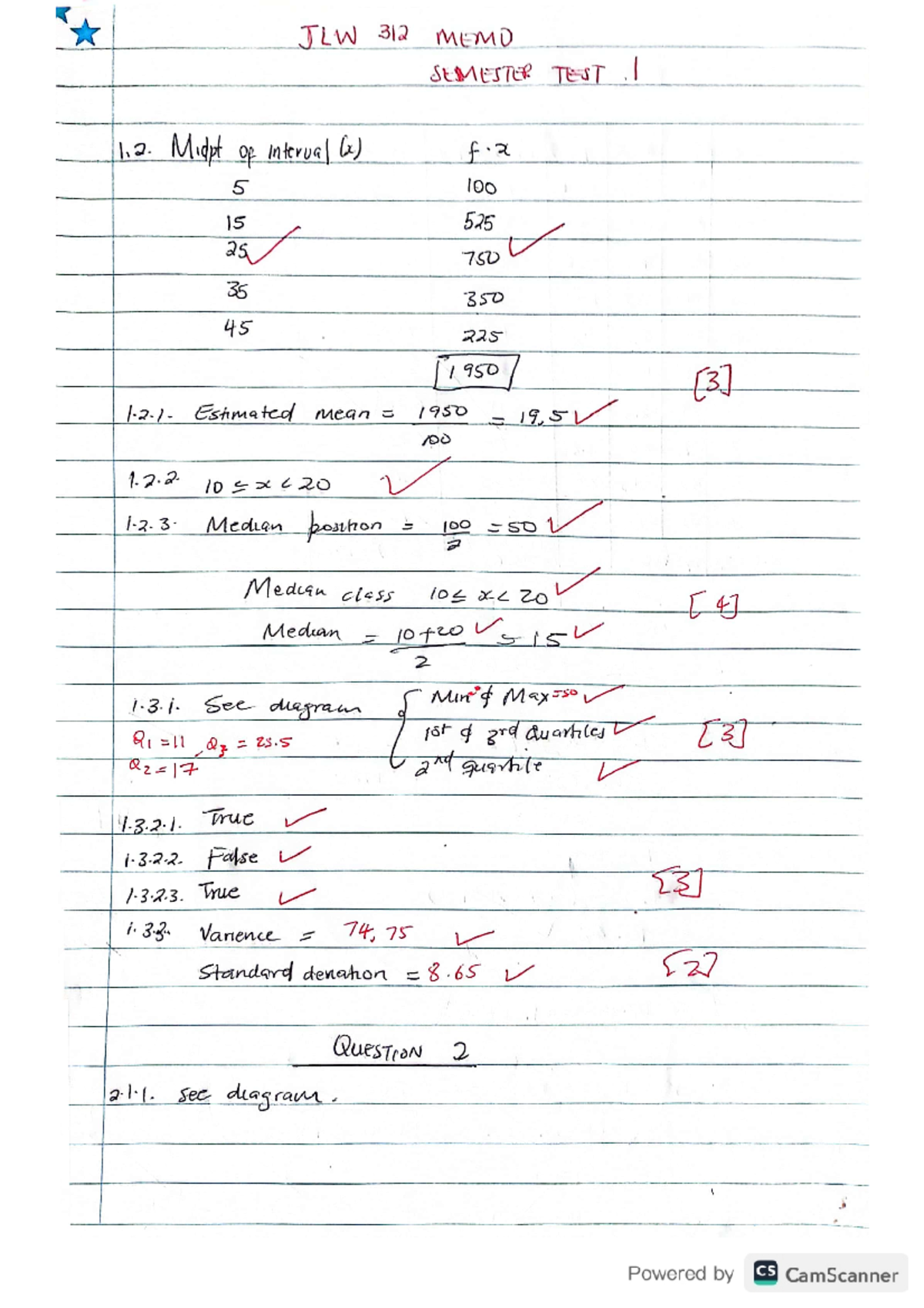 Semester Test 1 - Memo - memorandum - JLW 312 MEMO SEMESTER TEST I 1 ...