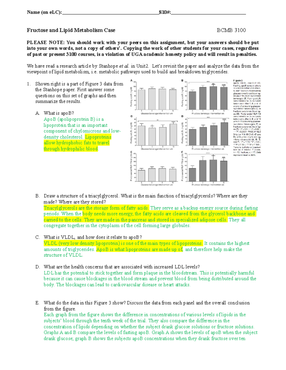 11 lipid metabolism - This is a case study that contains both the ...