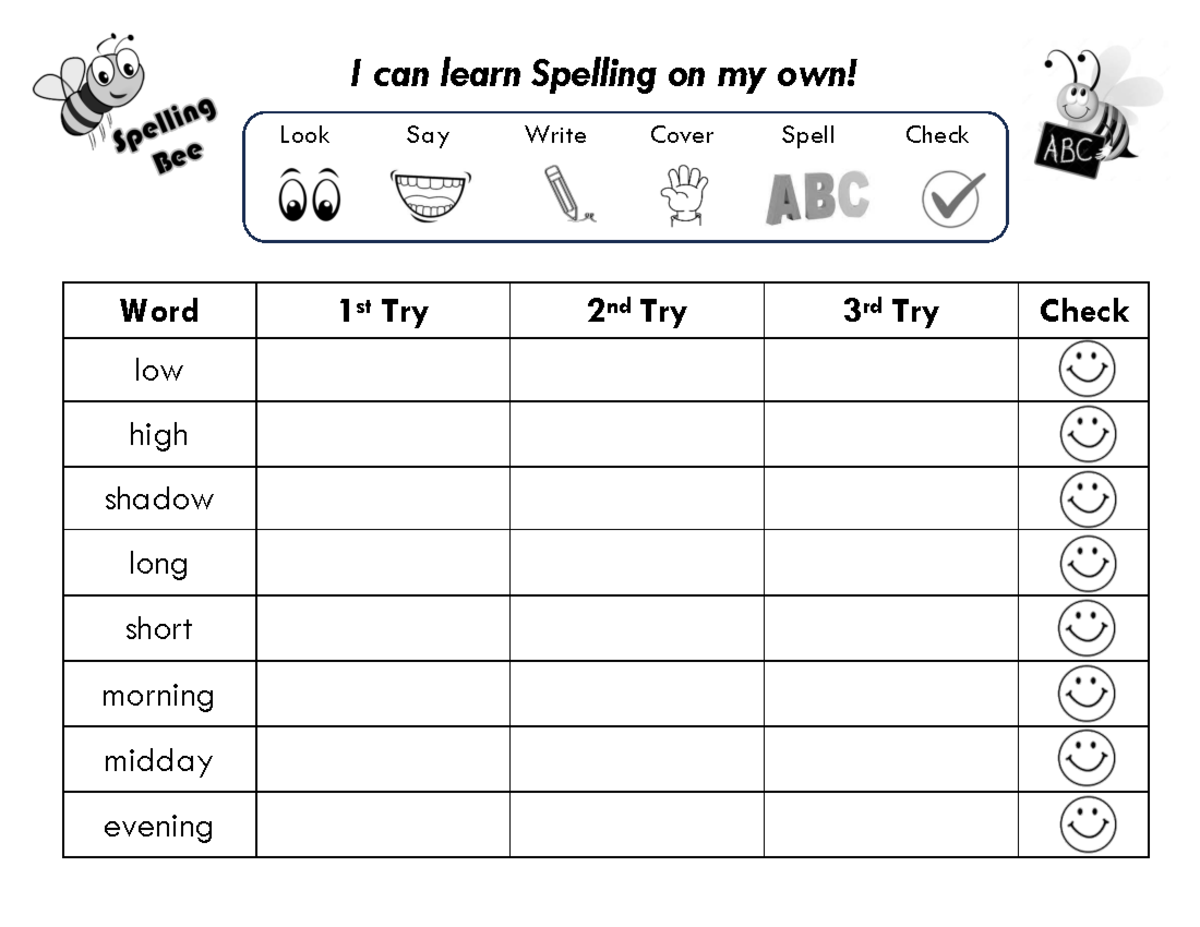 S2.U4.Spelling homework - tổng hợp ngành học - I can learn Spelling on ...