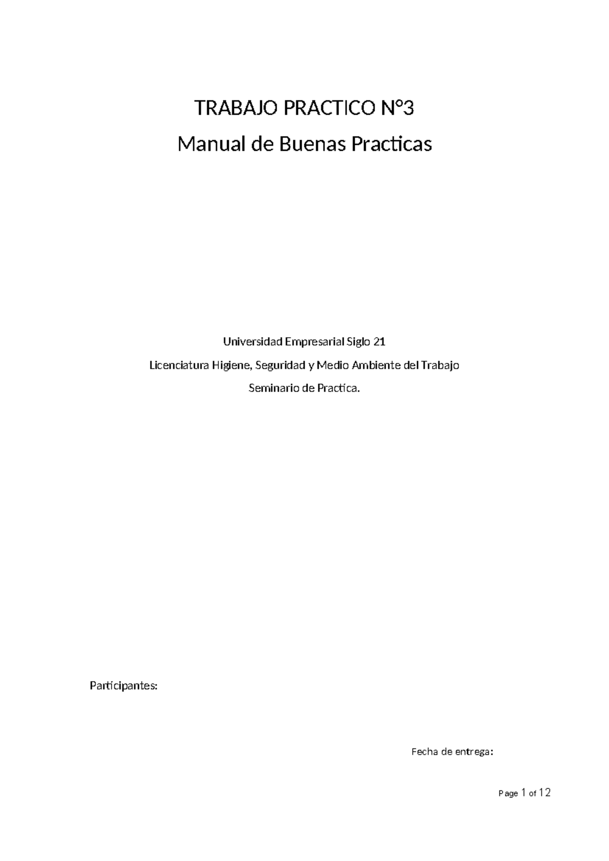 TRABAJO PRACTICO: Manual de Buenas Prácticas en Higiene y Seguridad ...