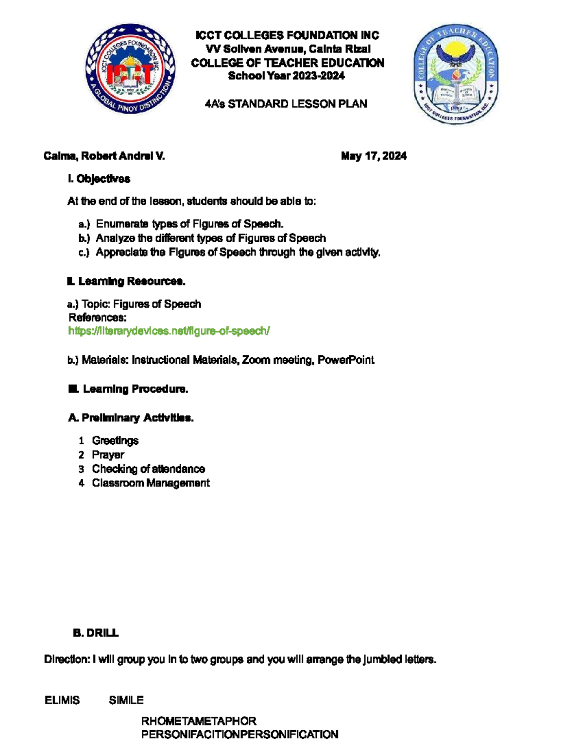 Lesson Plan Practice Guide for Effective Teaching Strategies - Studocu