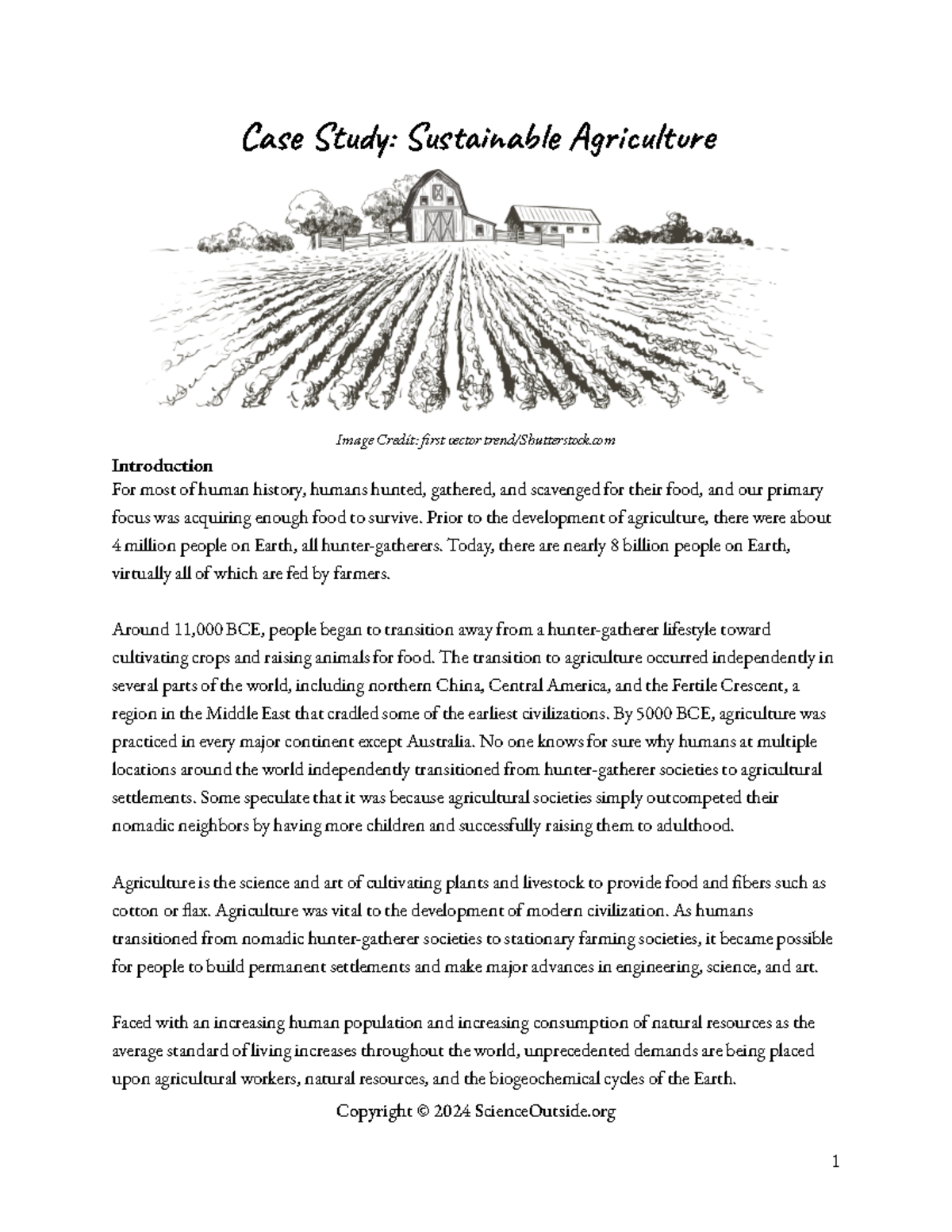 Case Study: Sustainable Agriculture Innovations & Challenges SO Student ...