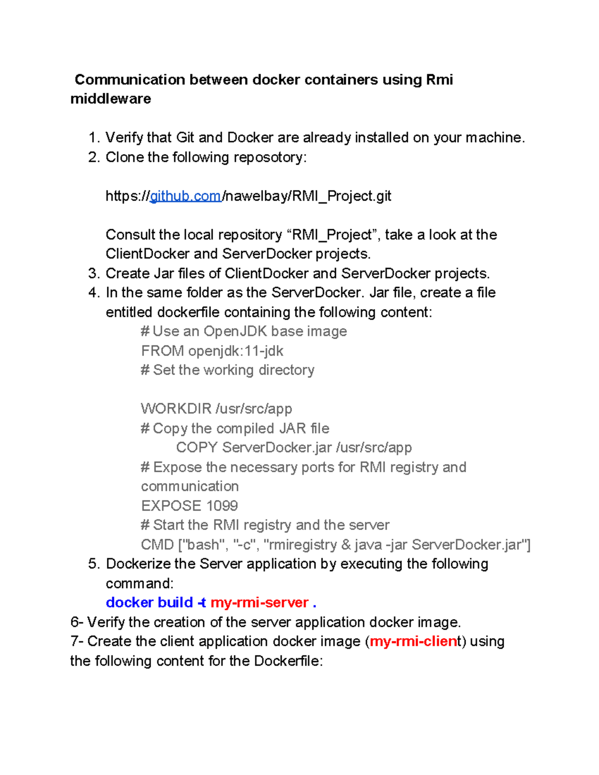 RMI Communication of Docker Containers: Setup & Configuration Guide ...