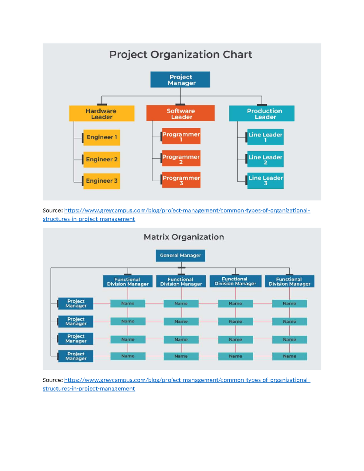Project Structure Examples: Org Chart for Project Management - Studocu