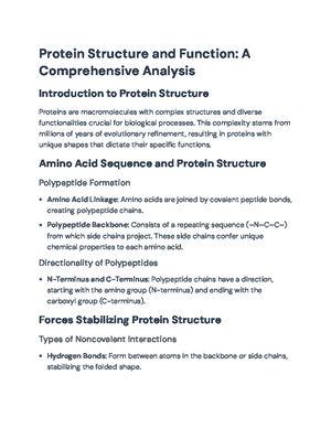 Understanding Protein Structure and Function: Comprehensive Guide ...
