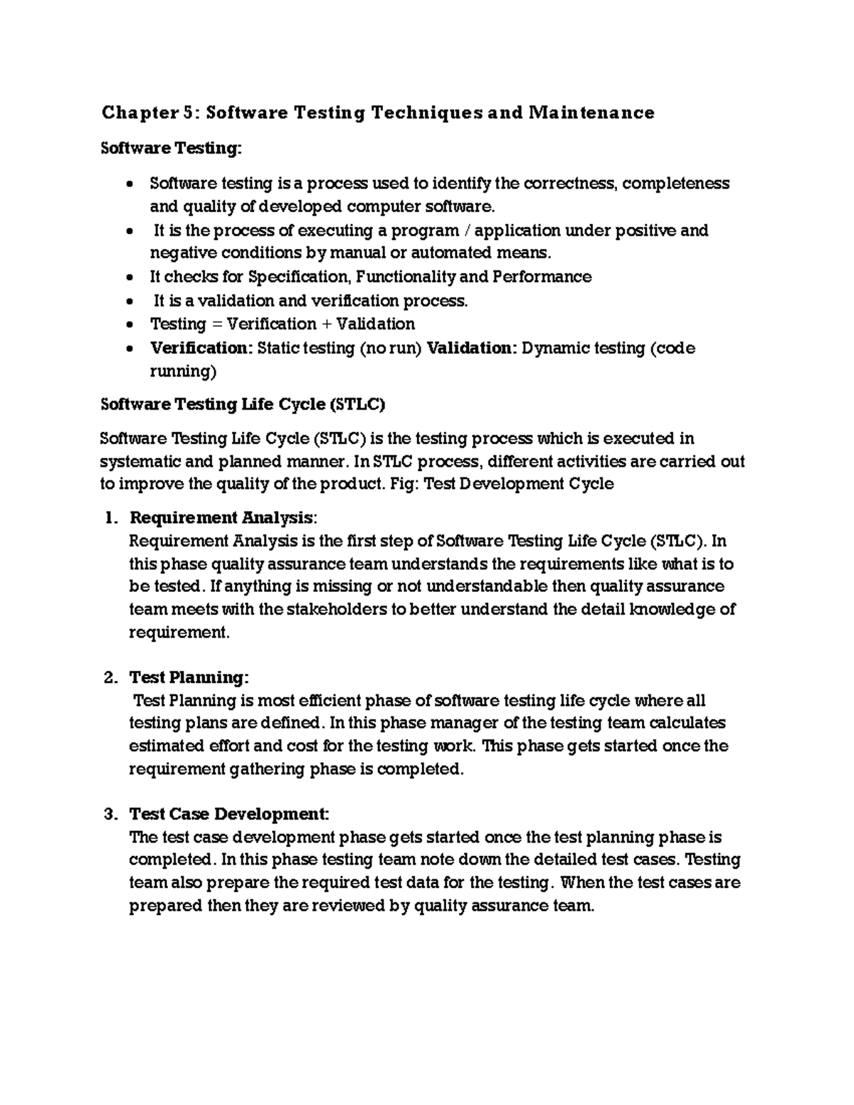 Chapter 5SEF - fwefew - Chapter 5: Software Testing Techniques and ...