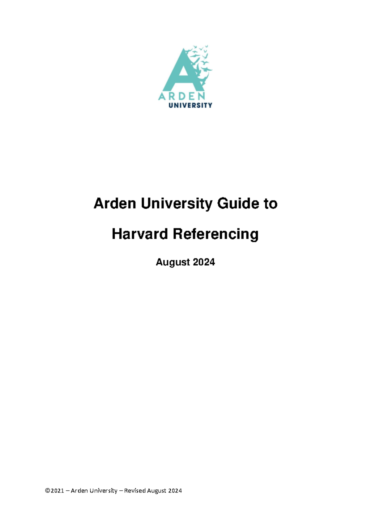 AU Harvard Referencing Guide: Comprehensive Resource (Aug 2024) - Studocu