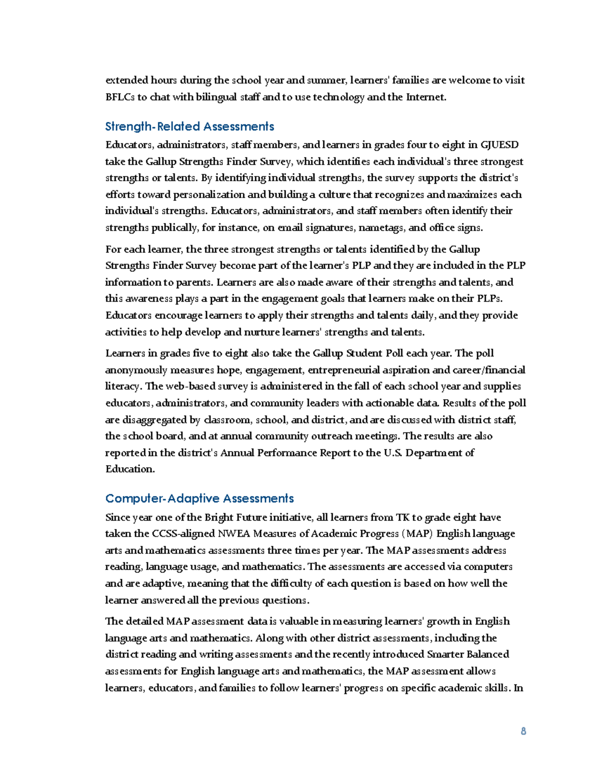 Personalized Learning Strategies (PLS-8) for Grades 4-8 in GJUESD - Studocu