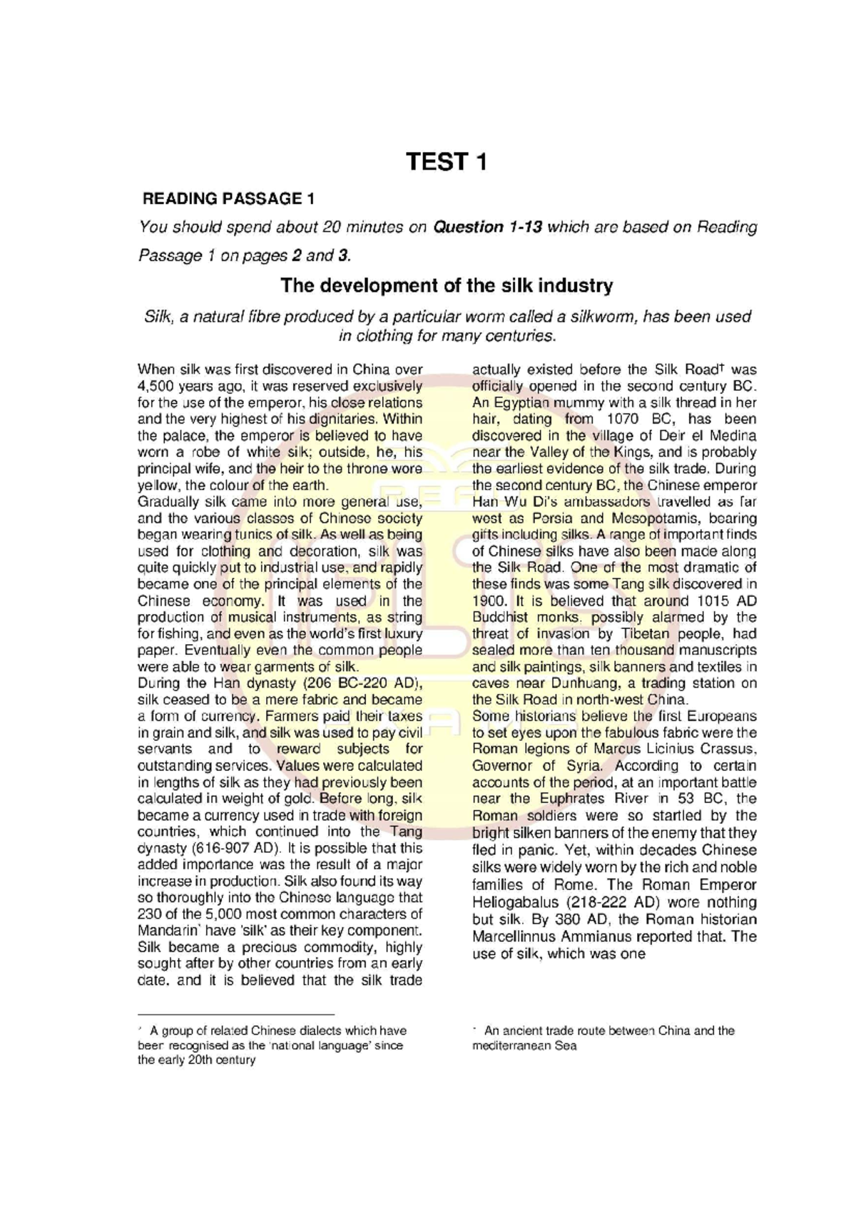 5-11-2024 - Predicted IELTS Test - Volume 1 - Reading Passage 1 - Studocu