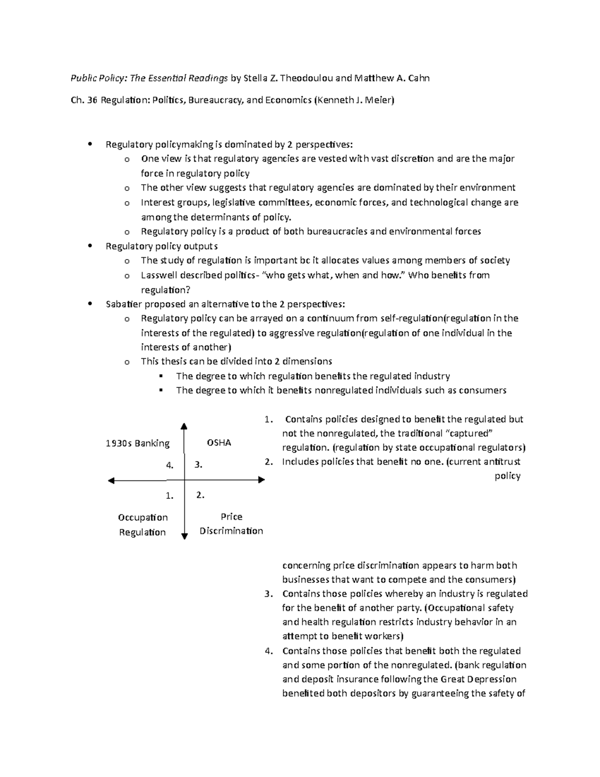 Public Policy Notes: Regulation & Appellate Courts Analysis (PP 3 ...