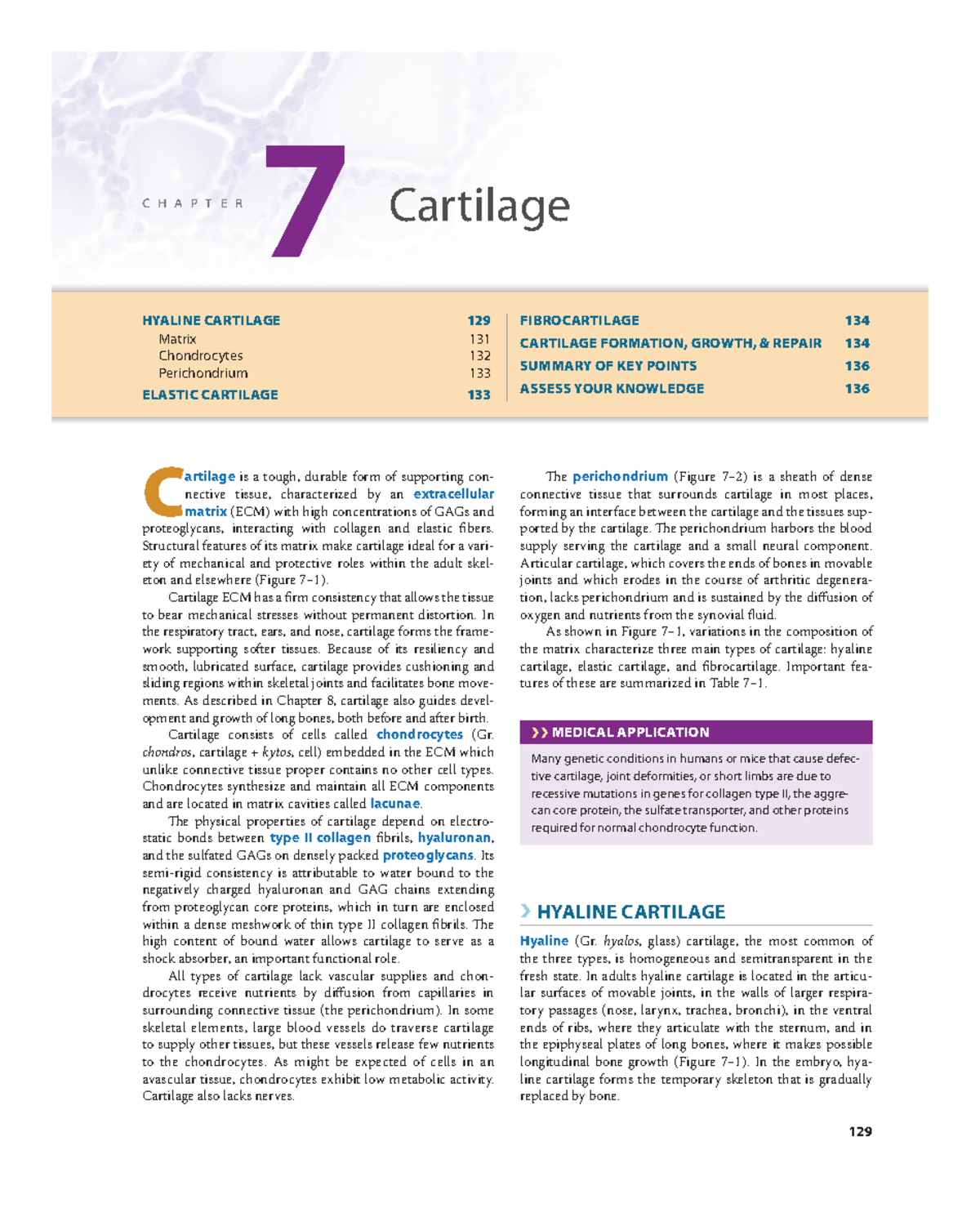 Chapter 7: Cartilage Types and Functions in Histology (Junqueira's ...