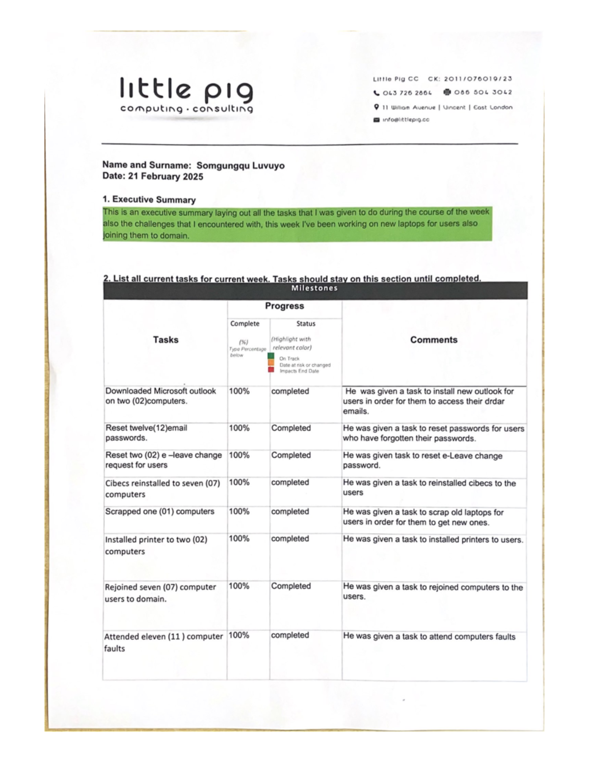 Reports - Programming - Little Pig CC CK: little pig c 043726 2864 086 ...
