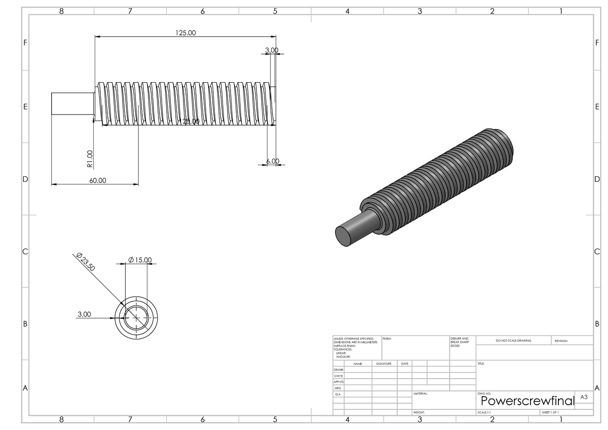 Powerscrewfinal - cad - Bachelor of science mechatronic enginnering - 8 ...