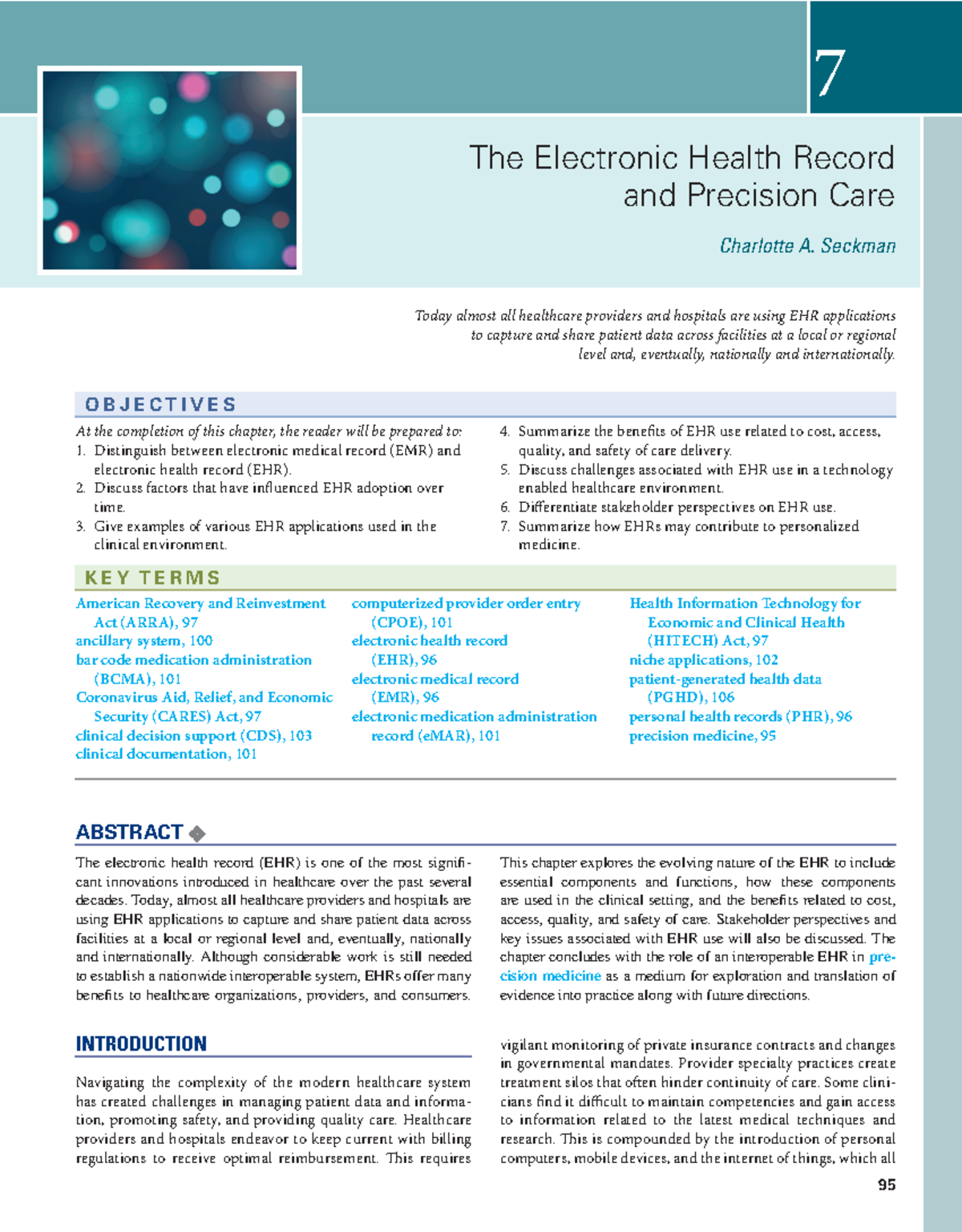 Chapter 7 - EHR and Precision Care: An Interprofessional Perspective ...