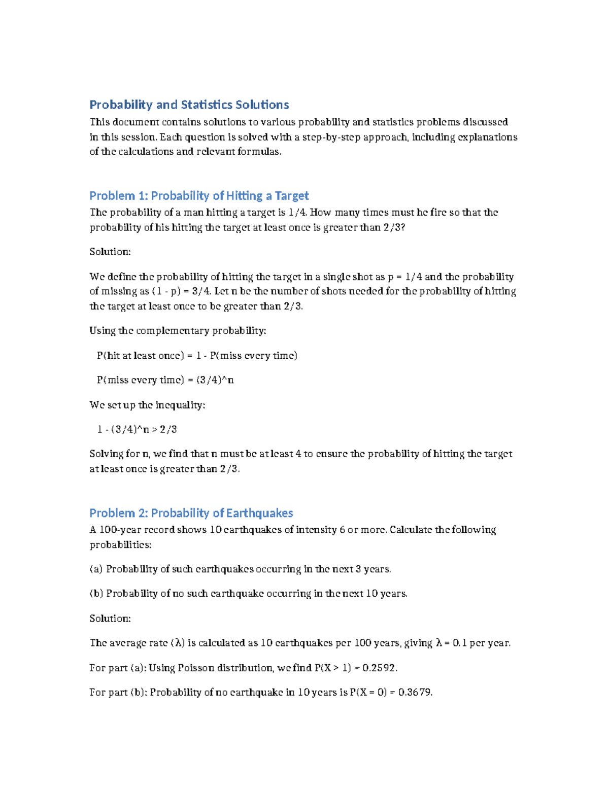 Probability & Statistics Solutions: Comprehensive Step-by-Step Guide ...