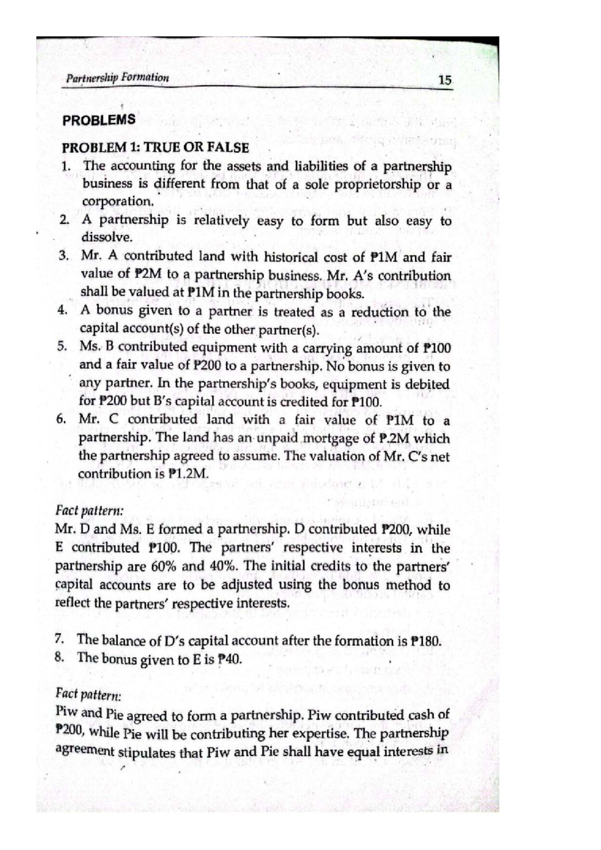 Partnership Formation: Key Problems and Solutions - Chapter 01 - Studocu