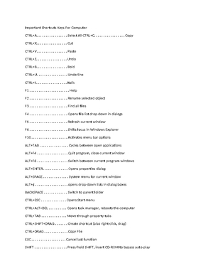 Handout Word Basics Objects - 1 Goal: The student will learn the basics ...