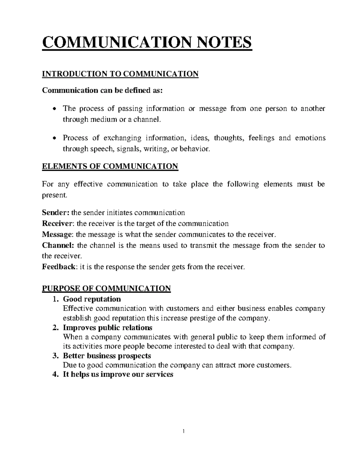 COMM 101: Effective Communication Skills Notes - 2022 Edition - Studocu