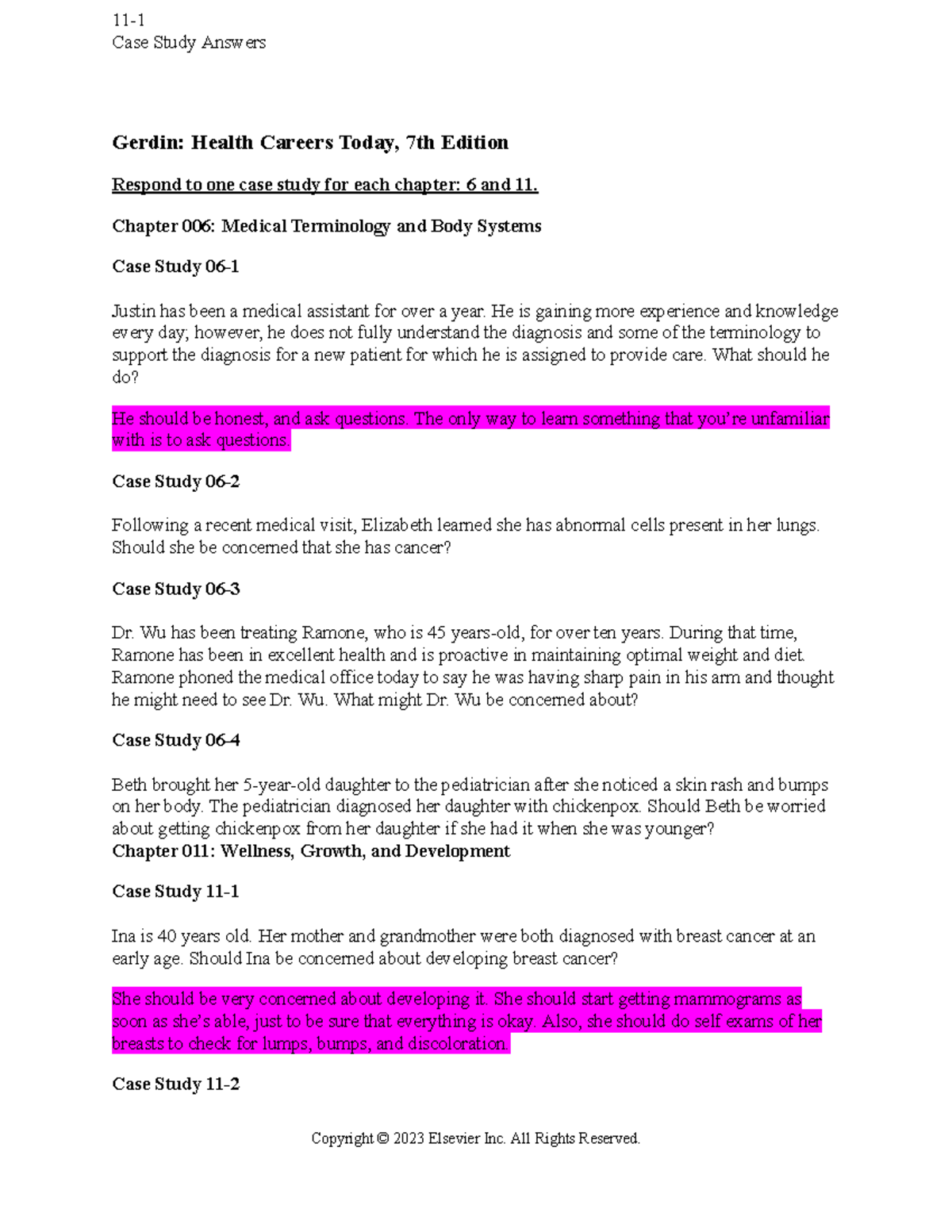 AHP101 Week 3 Case Studies: Medical Terminology & Wellness Insights ...