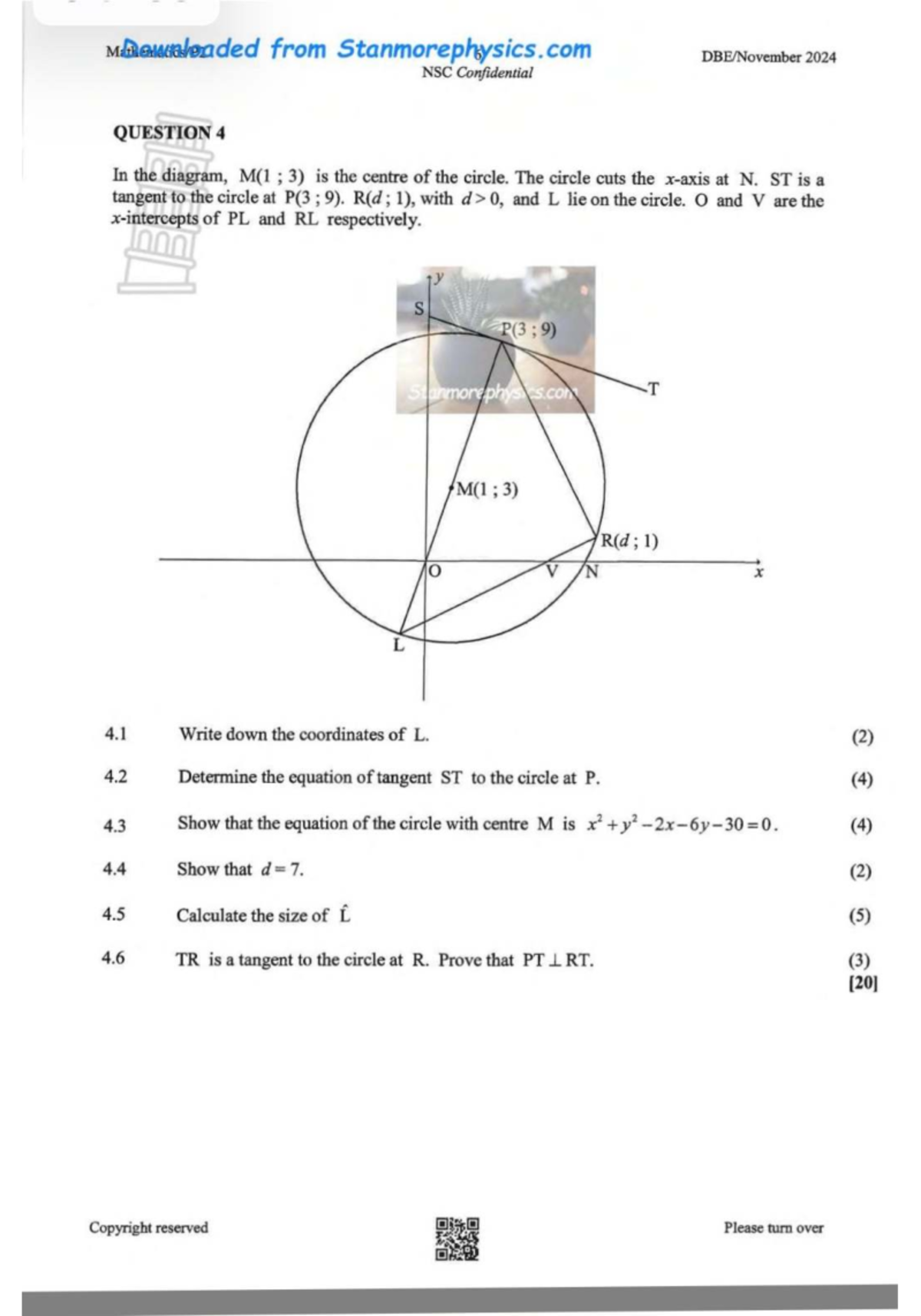 NSC 2024 Maths Practice: Circle Geometry Questions - Studocu