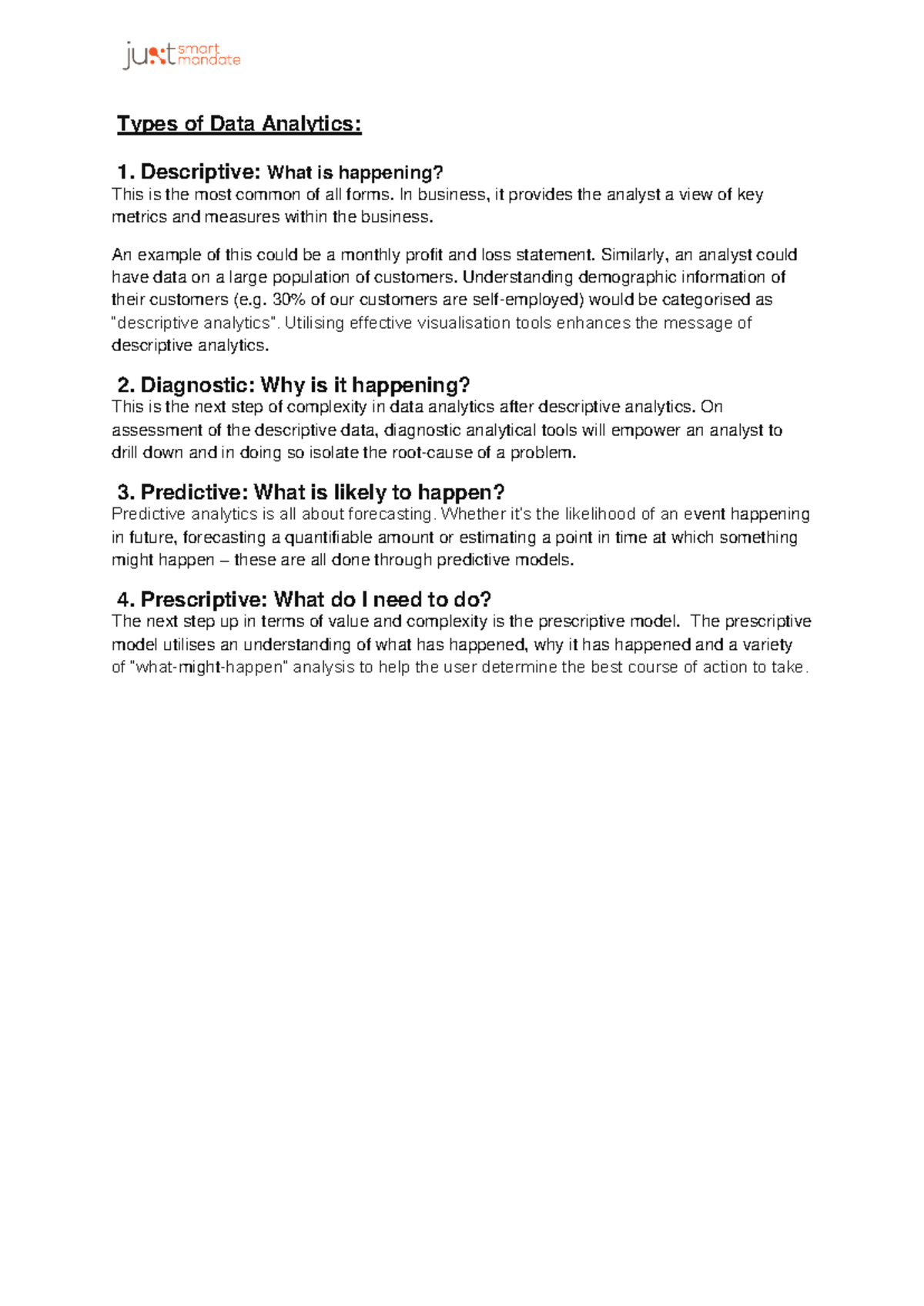 Data Analytics Types: Descriptive, Diagnostic, Predictive ...