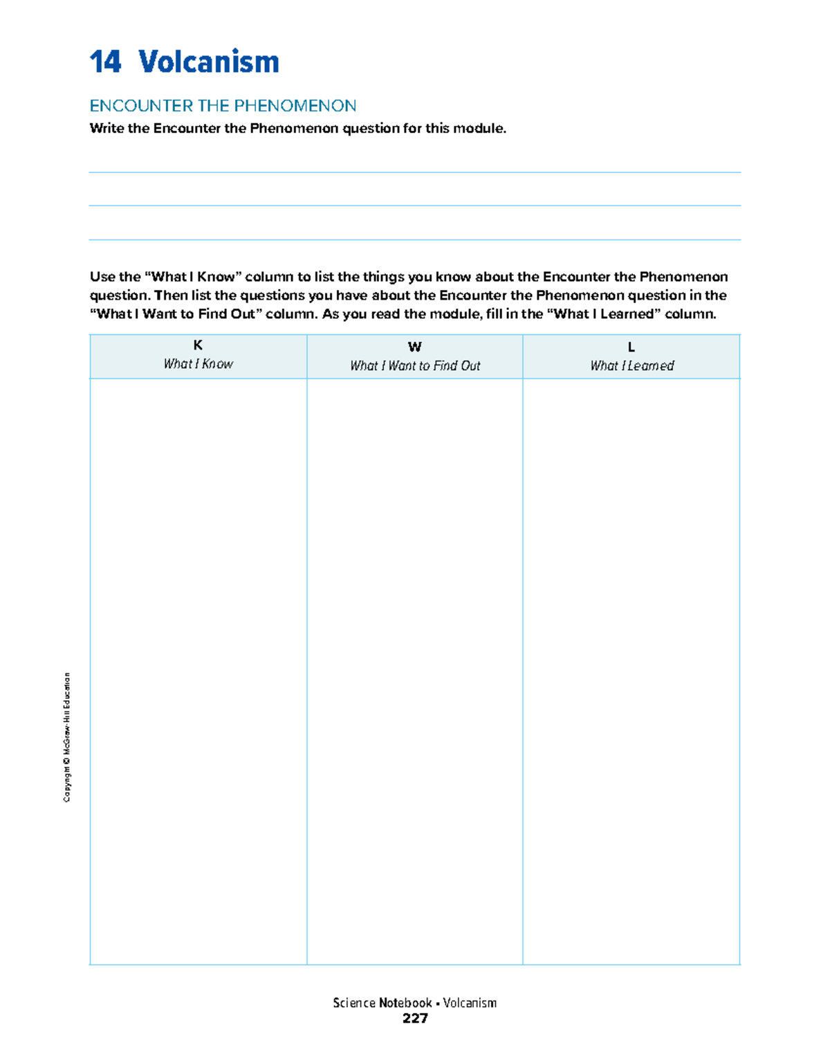 Module 14 Science Notebook: Volcanism Overview and Activities - Studocu
