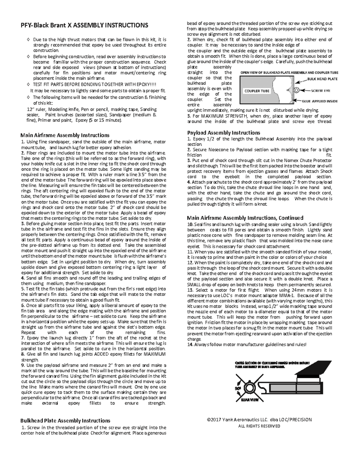 PFY-BBX Rocket Kit Assembly Instructions - Studocu