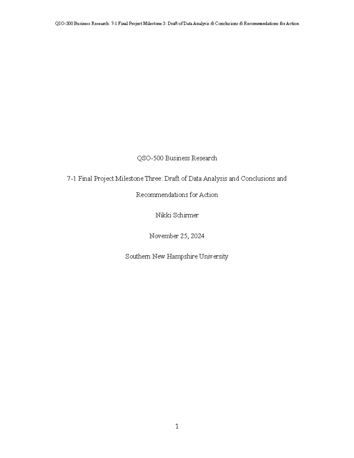 QSO-500 Final Project Milestone: Data Analysis & Conclusions Draft ...