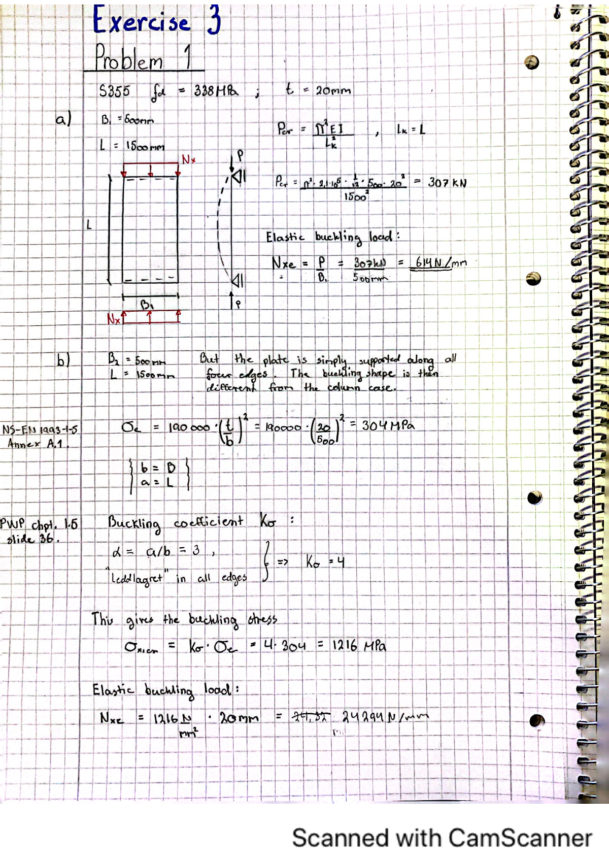 Exercise 3: Analysis of Buckling in Steel Structures - Øving i ...
