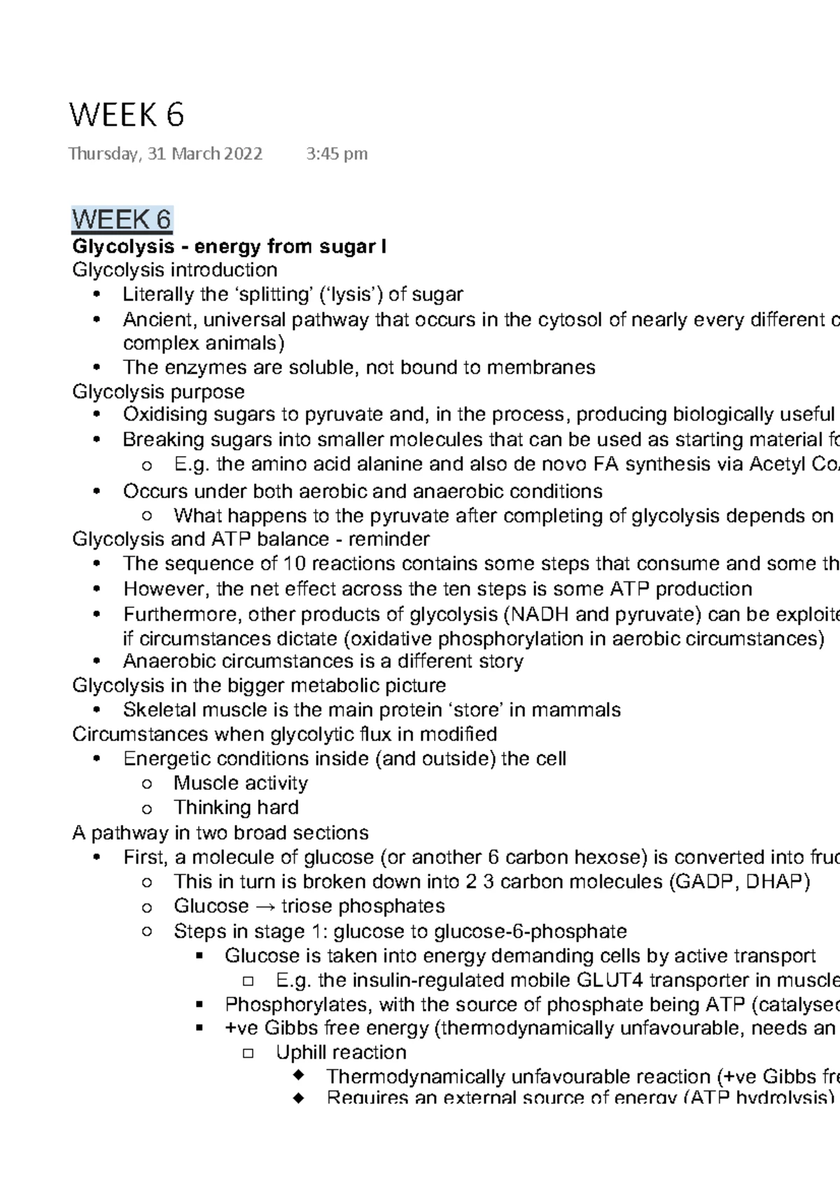 Biochem lecture notes - Why carbon? - Carbon is the backbone of organic ...