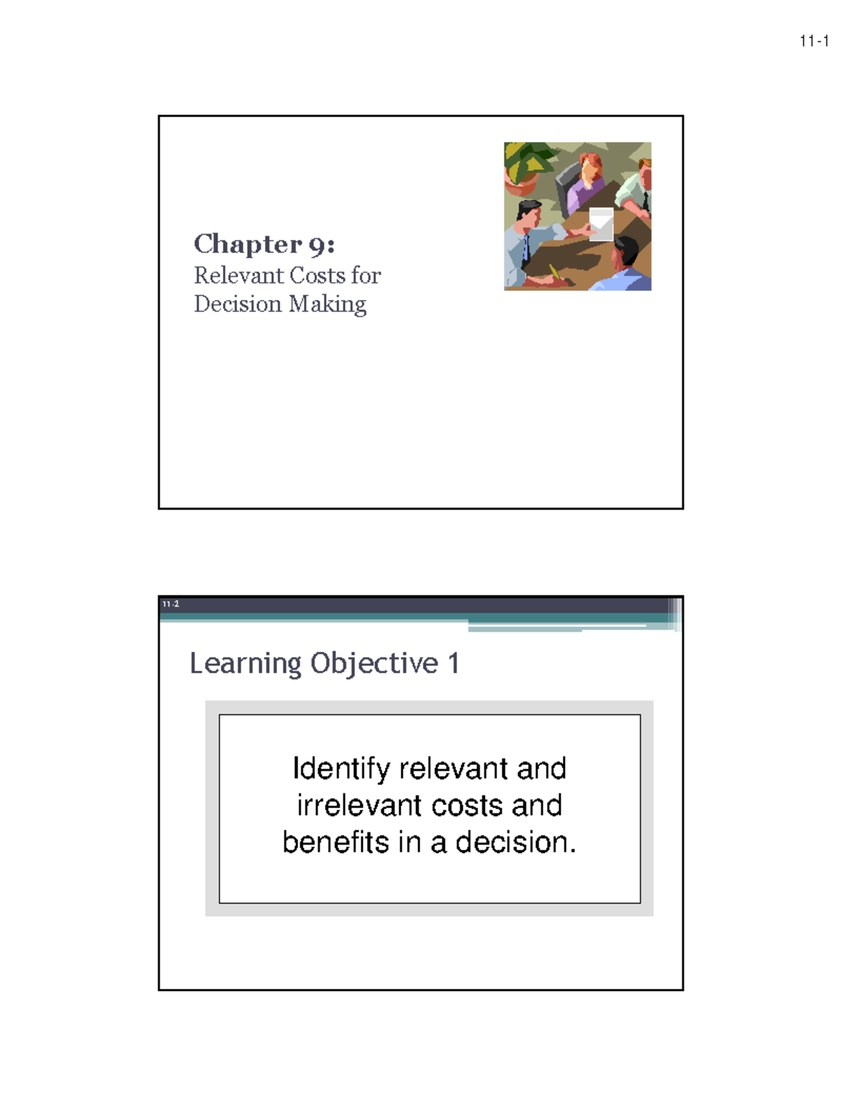 Chapter 9: Relevant Costs for Decision Making - Key Concepts and ...