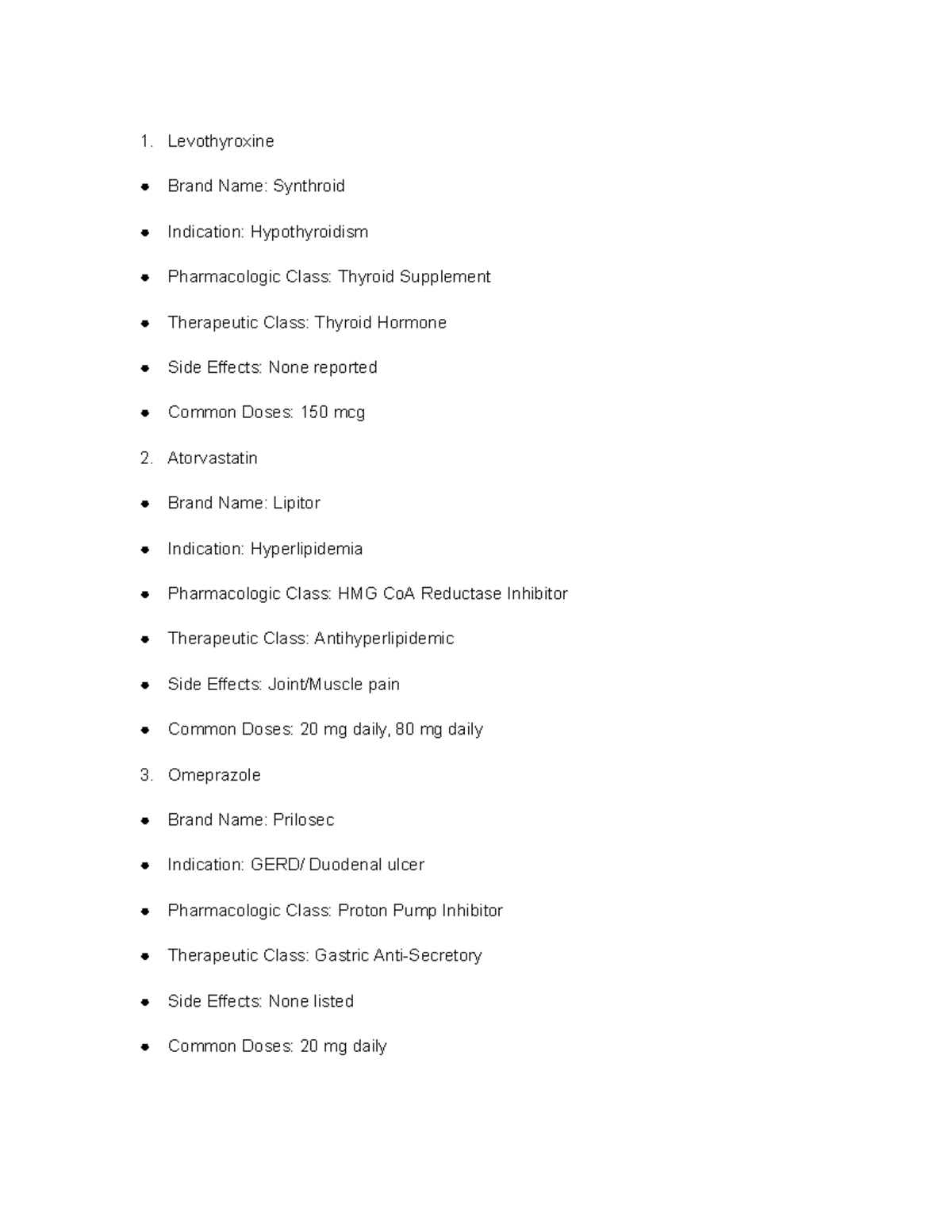 Top 200 Rx Medications: Indications, Classes & Dosing Guide - Studocu